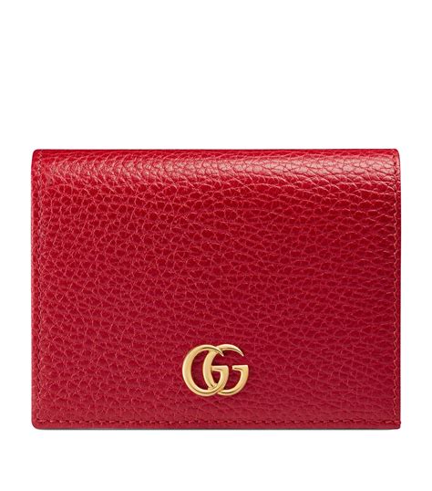 red gucci card holder